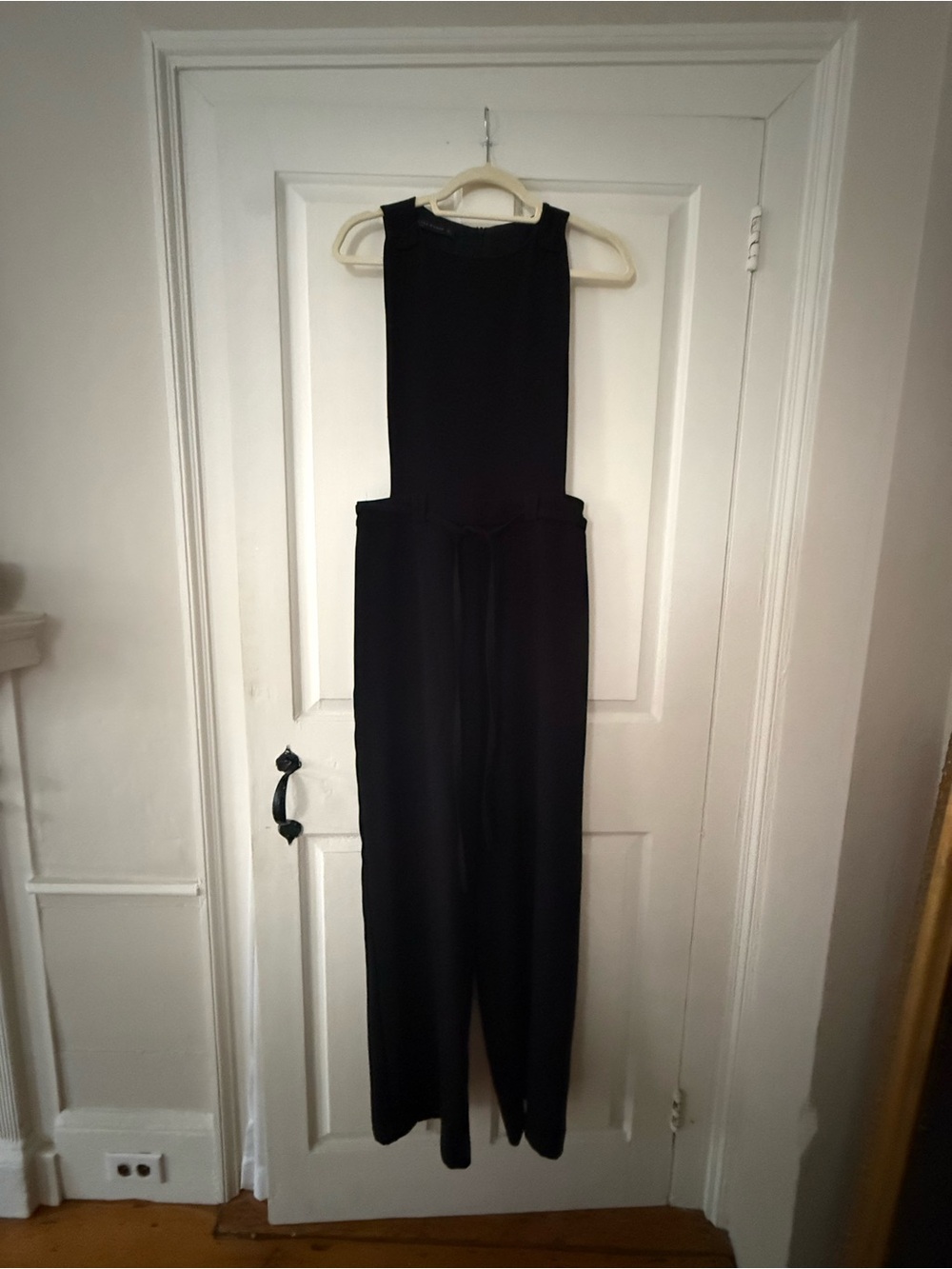Zara Black Sleeveless Wide-Leg Jumpsuit